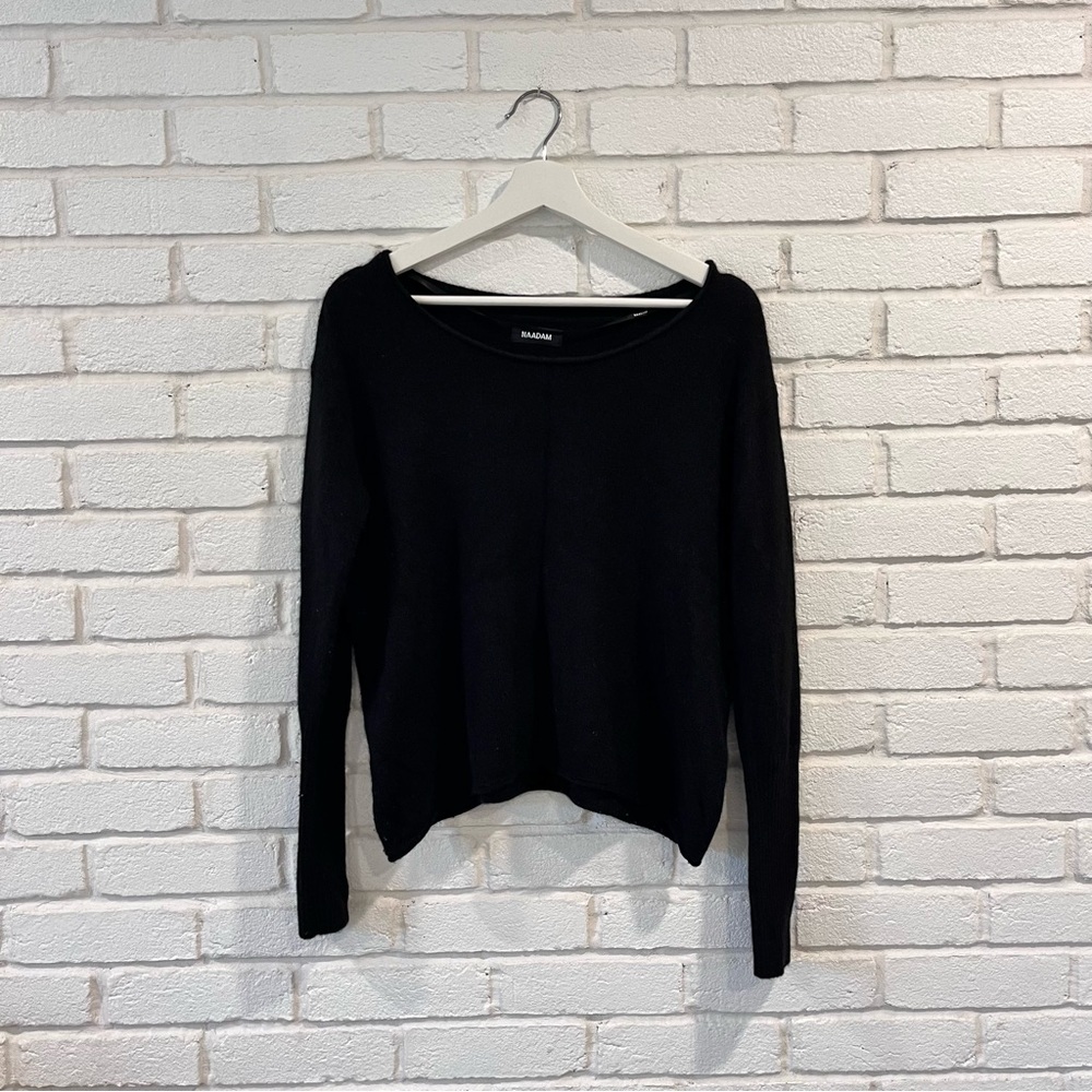 Naadam cashmere long sleeve boatneck blouse women’s size small